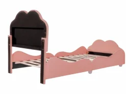 Cama con cabecero en forma de nube 90 x 200 cm - terciopelo - para niños - color^Merax Online