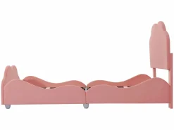 Cama con cabecero en forma de nube 90 x 200 cm - terciopelo - para niños - color^Merax Online