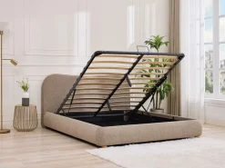 Cama con cajón 140 x 190 cm en tela color - VANARI^Vente-unique New