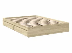 vidaxl Cama Con Almacenaje|Cama Adulto|Cama con cajones madera ingeniería roble Sonoma 150x200 cm