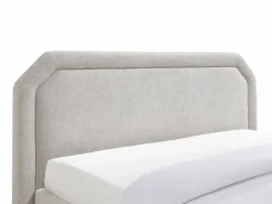 Vente-unique Cama con cajones tamaño queen 160 x 200 cm de tela color - INASTO Beige Outlet