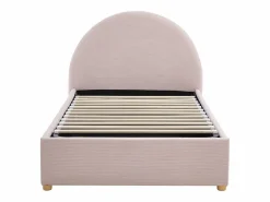 Vente-unique Cama con canapé 90 x 190 cm de terciopelo de pana color + colchón - LIRIMO Rosa Online