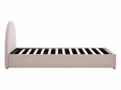 Vente-unique Cama con canapé 90 x 190 cm de terciopelo de pana color + colchón - LIRIMO Rosa Online