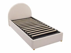 Vente-unique Cama Infantil|Cama con canapé de 90 x 190 cm en tejido bouclé color + colchón - LIRIMO