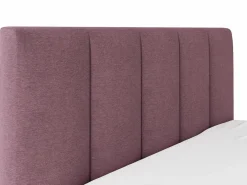 Cama con canapé queen size 160 x 200 cm cabecero con costuras verticales tela burdeos - KILACLO^Vente-unique Sale