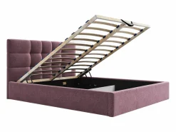 Vente-unique Cama con canapé queen size 160 x 200 cm de tela burdeos - ELIAVA Granate Online