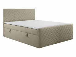 Ysmée Cama con canapés abatibles - 160 x 200 - Terciopelo - - MAKANA Topo Sale