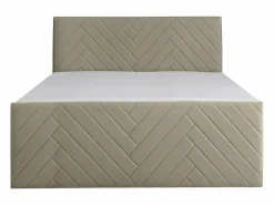 Ysmée Cama con canapés abatibles - 160 x 200 - Terciopelo - - MAKANA Topo Sale
