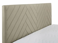 Ysmée Cama con canapés abatibles - 160 x 200 - Terciopelo - - MAKANA Topo Sale