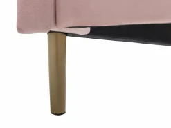 Vente-unique Cama con forma de concha de 140 x 190 cm en terciopelo + colchón - LIVAYA Rosa New