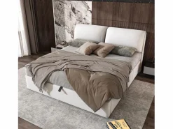 Merax Cama contenedor 180 x 200 cm para adulto con 3 cajones - tejido de terciopelo - somier incluido - Blanco Outlet