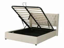 ModernLuxe Cama Terciopelo|Cama Con Canapé|Cama contenedor acolchada de terciopelo 160x200 cm con somier de láminas -