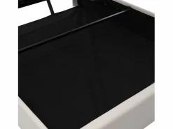 ModernLuxe Cama Con Canapé|Cama Con Almacenaje|Cama contenedor de tela de lino 160x200 cm - con puerto USB y somier -