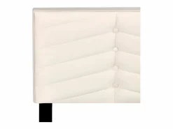 ModernLuxe Cama contenedor de terciopelo con somier de láminas + cabecero ajustable - 140x190cm - Beige Online