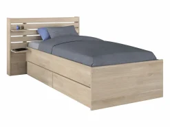 Vente-unique Cama de 90 x 200 cm con canapé color natural + somier - TENALIA Color natural claro Clearance