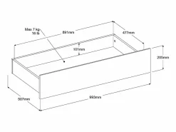Vente-unique Cama de 90 x 200 cm con canapé color natural + somier - TENALIA Color natural claro Clearance