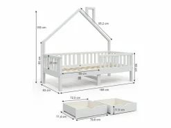 Vicco Cama Montessori|Cama de casa 168x83x155 noemi