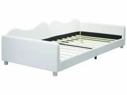 Merax Mueble De Bebé|Cama de día tapizada - 90 x 200 cm - 2 cajones - tejido afelpado - somier de láminas - para niños o bebés -