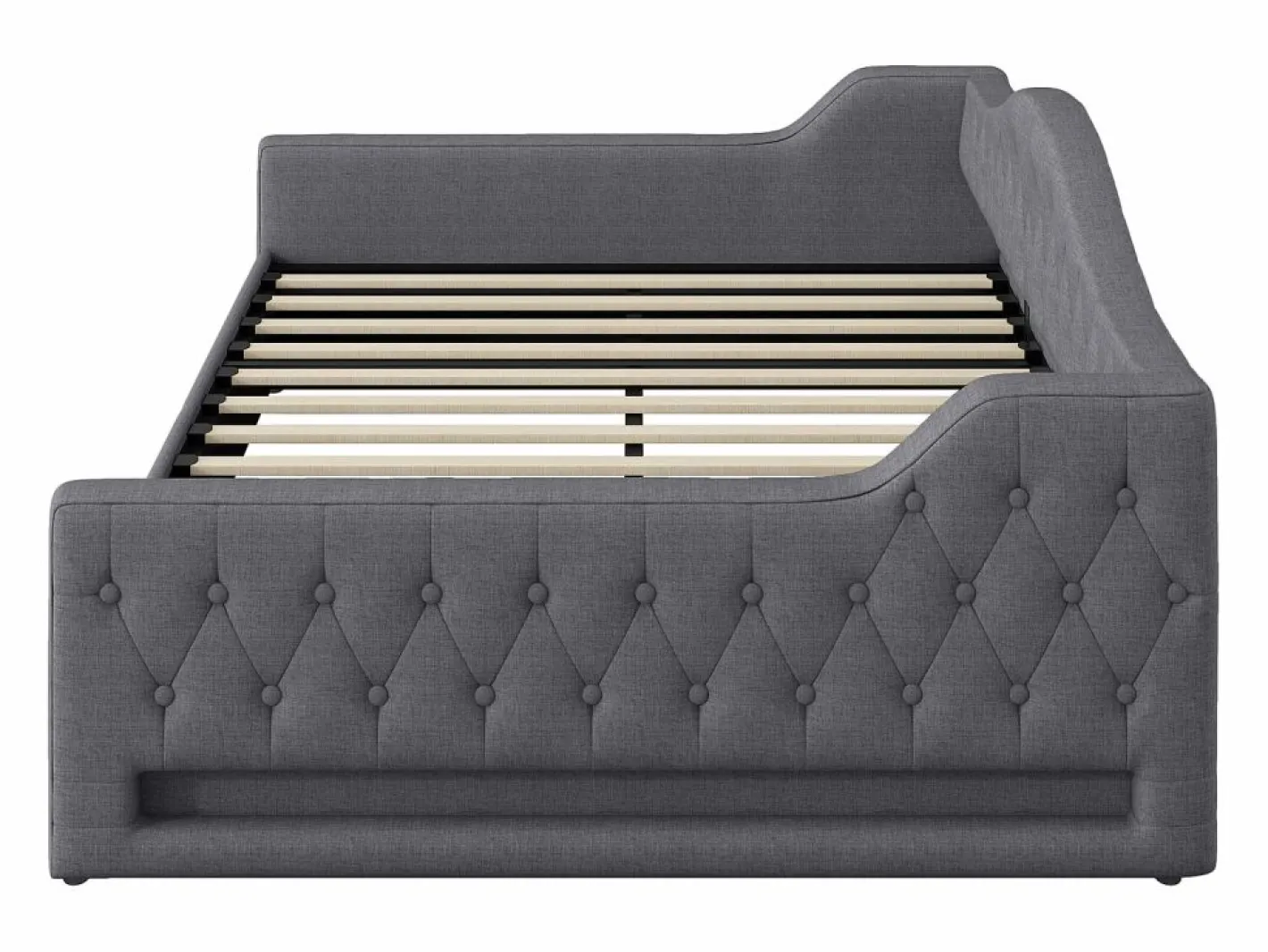 Cama de día 140x200 cm en lino - Cama de adulto con canapé y LED^Hauss Spole Hot
