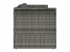 vidaxl Cama de jardín 200x60 cm ratán sintético Gris Hot