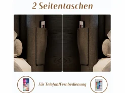 Merax Cama Con Canapé|Cama Adulto|Cama doble canapé tapizada - 160 x 200 cm - Colchón + Leds + 4 cajones + Cabecero con USB - Tejido de algodón -