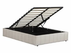 Habitat et jardin Cama doble de terciopelo "Meribel" con somier - - 160 x 200 cm Beige