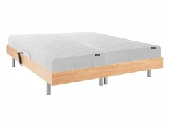 Ysmée Cama eléctrica de terminales - colchón látex - ETHER de Color natural claro Outlet