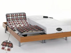 Cama eléctrica relajación terminales LYSIS - 2 x 70 x 190 cm -^NATUREA Discount