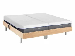 Cama eléctrica relax, espuma viscoelástica HESIODE - roble 2 x 90 x 200 cm^Ysmée Hot