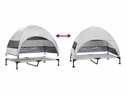 Clicnbuy Cama De Animales De Compañía|Cama Elevada para Perros Manual Gris plata 127 x 81 x 108 cm
