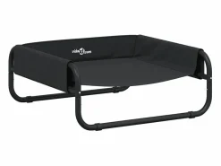 Clicnbuy Cama elevada para perros tela oxford y acero Gris antracita Discount