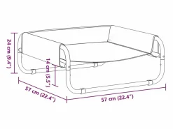 Clicnbuy Cama elevada para perros tela oxford y acero Gris antracita Discount