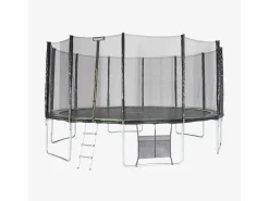 Sweeek Cama elástica con pack de accesorios, 490cm Verde Discount