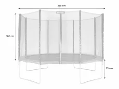 Cama elástica con protección red de 370cm^Sweeek