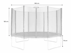 Cama elástica con protección red de 370cm^Sweeek