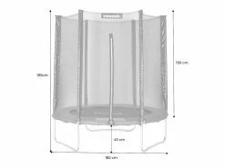 Sweeek Cama elástica con protección red, 180cm Gris Clearance