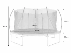 Cama elástica con red interior de 430cm^Sweeek Online