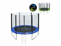 Happy Garden Cama Elástica|Cama elástica de 305cm reversible /azul con accesorios ADELAÏDE -