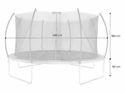 Sweeek Cama elástica red interior con pack de accesorios, 490cm gris Online
