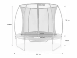 Sweeek Cama elástica red interior con pack de accesorios, 250cm Gris Sale