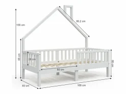 Vicco Cama en forma de casa 168x83x155 noemi Blanco New