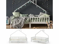 Vicco Cama Montessori|Cama en forma de casa 208x93x155 noemi