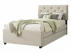ModernLuxe Cama Diván|Cama individual de terciopelo con cama nido 90x200cm -
