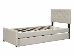 ModernLuxe Cama Diván|Cama individual de terciopelo con cama nido 90x200cm -
