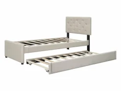ModernLuxe Cama Diván|Cama individual de terciopelo con cama nido 90x200cm -