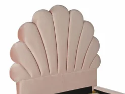 Vente-unique Cama infantil 90 x 190 cabecero terciopelo rosa MOANA Rosa palo Discount