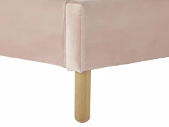 Vente-unique Cama infantil 90 x 190 cabecero terciopelo rosa MOANA Rosa palo Discount