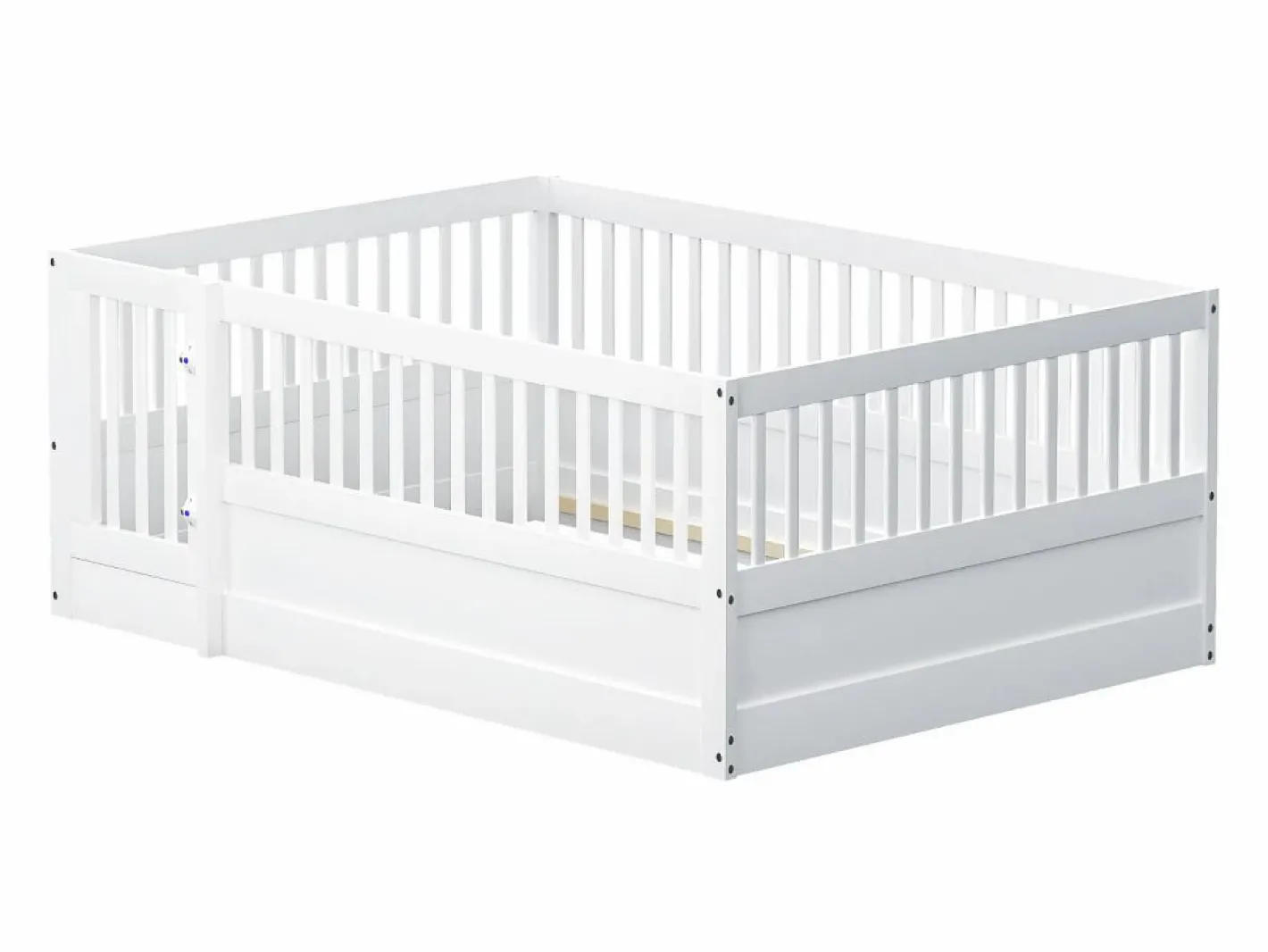 Cama infantil blanca tipo cabina de 140x200cm con estructura de cama y puerta pequeña (sin colchón ni estructura de cama)^Hauss Spole Discount