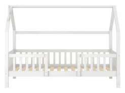 Merax Cama Montessori|Cama infantil cabina 90 x 200 cm con cabecero - Pino + Tablero de partículas + Contrachapado - (sin colchón)