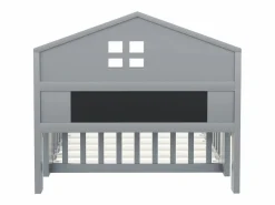 Hauss Spole Cama infantil cabina 90x200 cm con barandillas de seguridad, estantes y almacenaje en color (sin colchón) Gris Sale